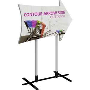 CONTOUR OUTDOOR SIGN ARROW SIDE - PLATE BASE