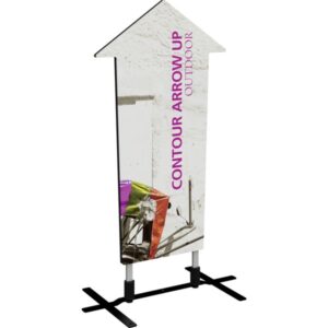 CONTOUR OUTDOOR SIGN ARROW UP - PLATE BASE