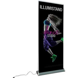 ILLUMISTAND DOUBLE SIDED LIGHT UP RETRACTABLE BANNER STAND