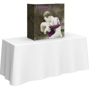 EMBRACE 2.5FT SQUARE TABLETOP PUSH-FIT TENSION FABRIC DISPLAY