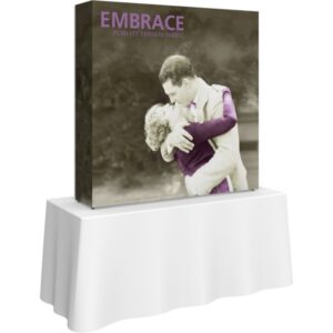 EMBRACE 5FT SQUARE TABLETOP PUSH-FIT TENSION FABRIC DISPLAY