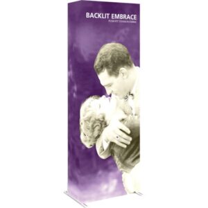 EMBRACE 2.5FT BACKLIT FULL HEIGHT PUSH-FIT TENSION FABRIC DISPLAY