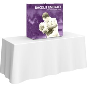 EMBRACE 2.5FT BACKLIT TABLETOP PUSH-FIT TENSION FABRIC DISPLAY