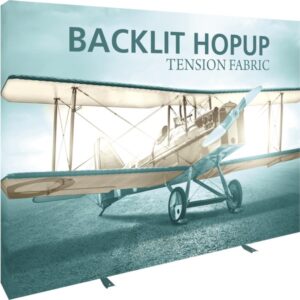 HOPUP 10FT BACKLIT STRAIGHT TENSION FABRIC DISPLAY