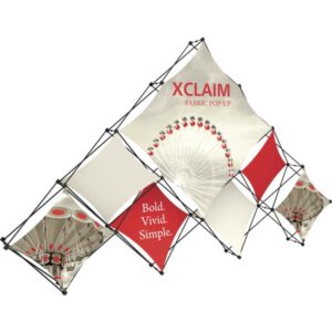 XCLAIM 14FT 10 QUAD PYRAMID FABRIC POPUP DISPLAY KIT 03