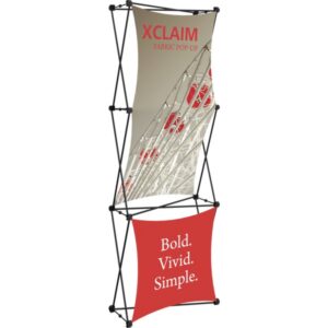 XCLAIM 2.5FT FABRIC POPUP DISPLAY KIT 02