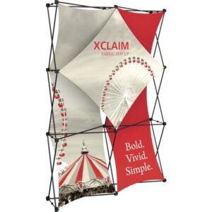 XCLAIM 5FT FULL HEIGHT FABRIC POPUP DISPLAY KIT 01