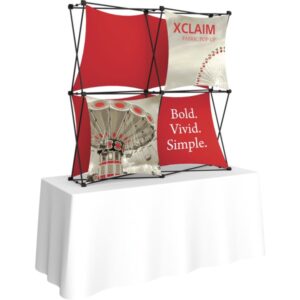 XCLAIM 5FT TABLETOP FABRIC POPUP DISPLAY KIT 01