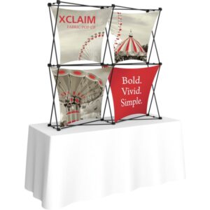 XCLAIM 5FT TABLETOP FABRIC POPUP DISPLAY KIT 04