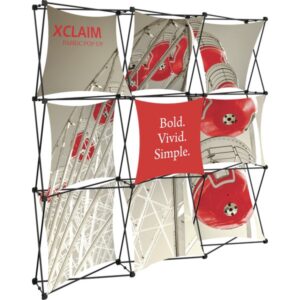 XCLAIM 8FT FABRIC POPUP DISPLAY KIT 01