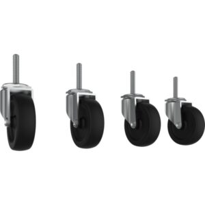 MODIFY 4 PACK OF CASTERS, 2 LOCKING, 2 NON-LOCKING