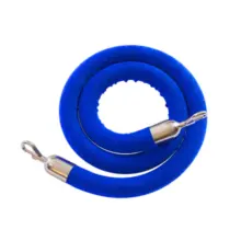 Blue Velvet Crowd Control Rope | redcarpets.com